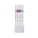 Tűfilc UNI EMOTT 5 darabos 0,4mm (babarózsaszín, pink, mályva, lila, tengeri köd)