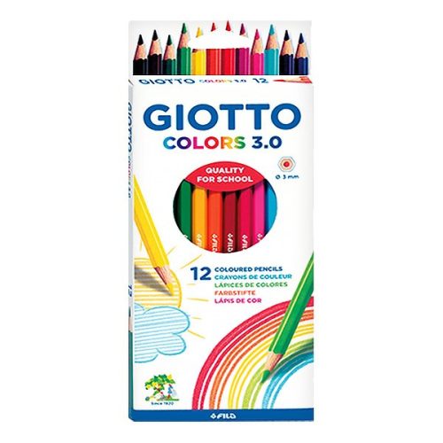 Színes ceruza GIOTTO Colors 3.0 hatszögletű 12 db/készlet