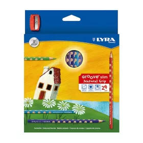   Színes ceruza LYRA Groove Slim háromszögletű 24 darabos+hegyező