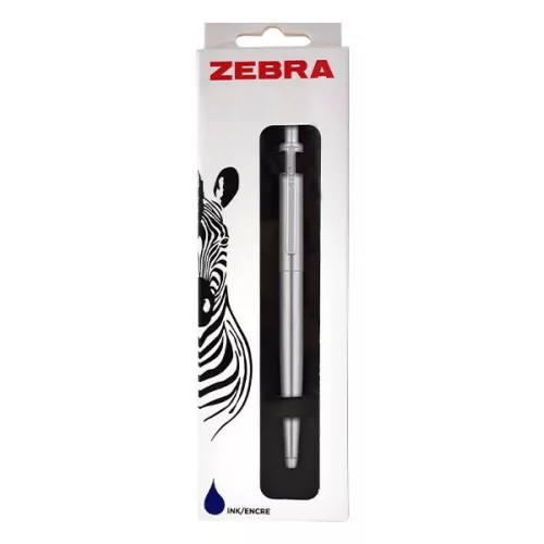 Golyóstoll ZEBRA 901 nyomógombos 0,27 mm ezüst