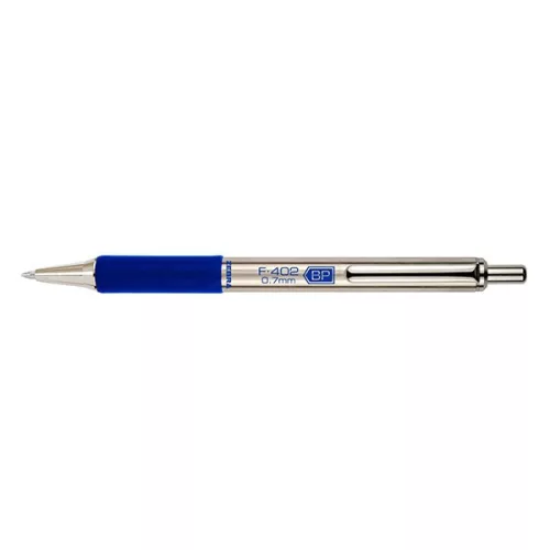 Golyóstoll ZEBRA F-402 nyomógombos 0,7 mm kék