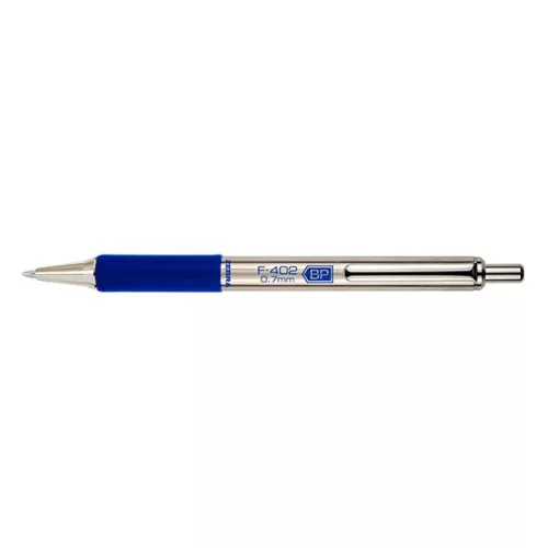 Golyóstoll ZEBRA F-402 nyomógombos 0,7 mm kék