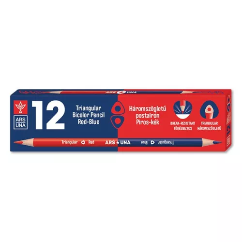 Postairon ARS UNA háromszögletű vékony piros-kék