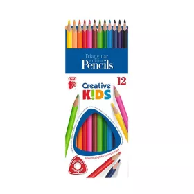 Színes ceruza ICO Creative Kids háromszögletű 12 darabos