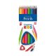Színes ceruza ICO Creative Kids háromszögletű 12 db/készlet