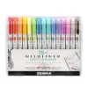 Szövegkiemelő készlet kétvégű ZEBRA Mildliner Cool&Refined, Fluorescent, Warm 1,4-4,0 mm 15 darabos