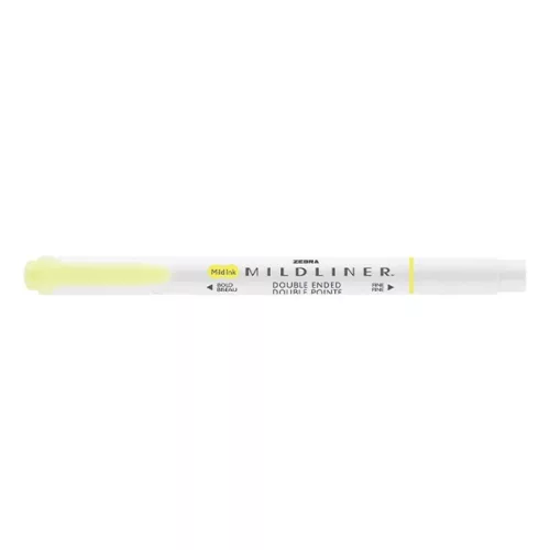 Szövegkiemelő kétvégű ZEBRA Mildliner fluorescent 1,4-4,0 mm sárga