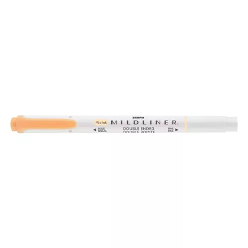 Szövegkiemelő kétvégű ZEBRA Mildliner fluorescent 1,4-4,0 mm narancssárga