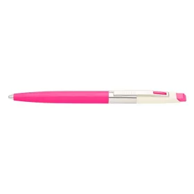   Golyóstoll ICO 70 nyomógombos pasztell pink tolltest 0,8mm kék írásszín