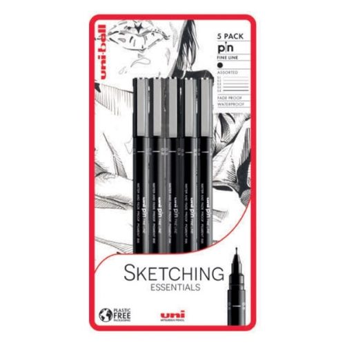 Tűfilc készlet UNI Pin sketching essential 5 db/készlet