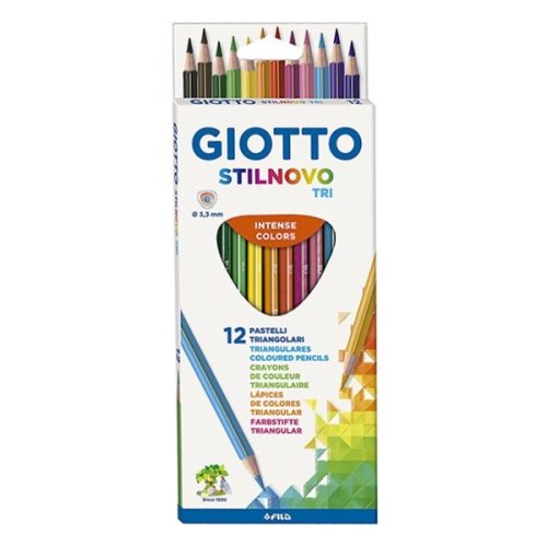 Színes ceruza GIOTTO Stilnovo háromszögletű 12 db/készlet