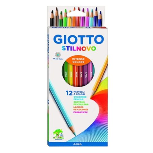 Színes ceruza GIOTTO Stilnovo hatszögletű 12 db/készlet