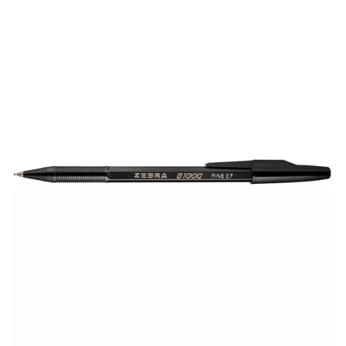 Golyóstoll ZEBRA B1000 eldobható kupakos 0,7 mm fekete