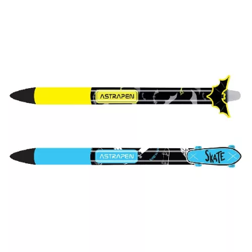 Golyóstoll ASTRA PEN radírozható Skate & Bats 0,5 mm 2 darabos
