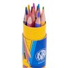 Színes ceruza ASTRA háromszögletű henger dobozban hegyezővel 12 színű