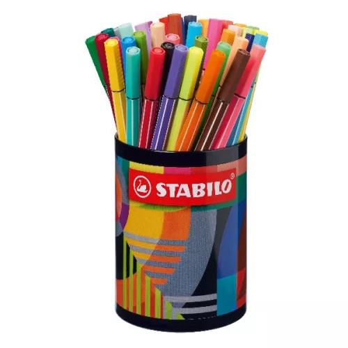 Filctoll STABILO Pen 68 Arty henger alakú 45 darabos