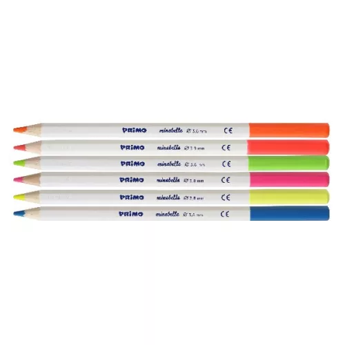 Színes ceruza PRIMO Minabella hatszögletű neon 6 darabos