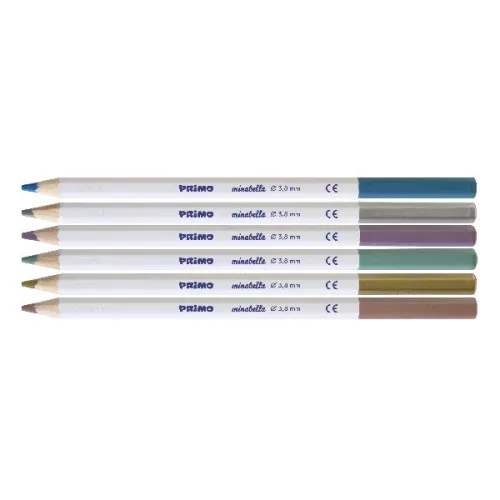 Színes ceruza PRIMO Minabella hatszögletű metál 6 darabos