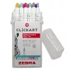 Filctoll  ZEBRA ClickArt nyomógombos vízbázisú 12 darabos