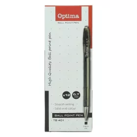 Golyóstoll OPTIMA nyomógombos TB 401 0,7 mm fekete
