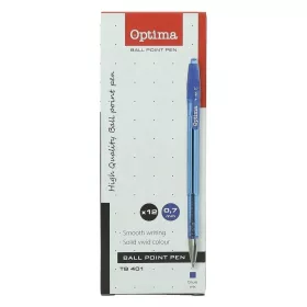 Golyóstoll OPTIMA nyomógombos TB 401 0,7 mm kék