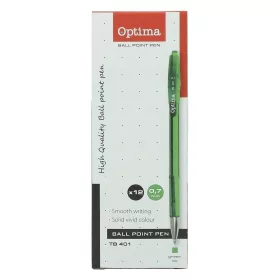 Golyóstoll OPTIMA nyomógombos TB 401 0,7 mm zöld