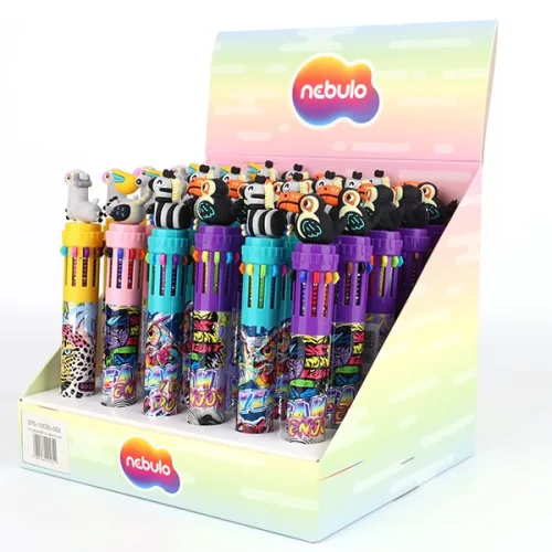 Golyóstoll NEBULO 0,7 mm 10 színű Safari