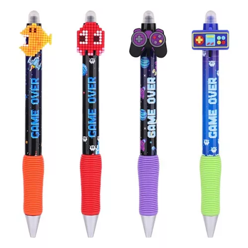 Zseléstoll NEBULO nyomógombos radírozható 0,7 mm Pixel gamer