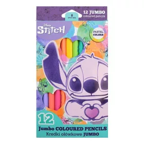   Színes ceruza COOLPACK Lilo és Stitch jumbo háromszögletű  12 darabos pasztell dobozos