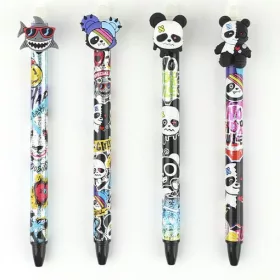   Zseléstoll NEBULO nyomógombos radírozható 0,7 mm Panda II.