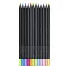 Színes ceruza FABER-CASTELL Black Edition háromszögletű fekete testű neon+pasztell színek 12 darabos