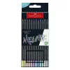Színes ceruza FABER-CASTELL Black Edition háromszögletű fekete testű metál 12 darabos