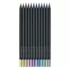 Színes ceruza FABER-CASTELL Black Edition háromszögletű fekete testű metál 12 darabos