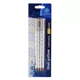   Grafitceruza ASTRA PEN Gold&Black háromszögletű HB 4 db/bliszter