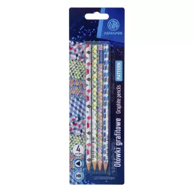   Grafitceruza ASTRA PEN Patterns háromszögletű HB 4 db/bliszter
