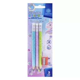   Grafitceruza ASTRA radíros unikornis ajándék hegyezővel HB 3+1 db/bliszter