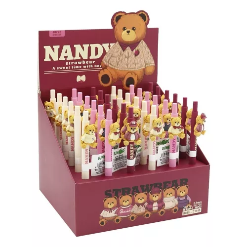Zseléstoll JUNIOR nyomógombos radírozható 0,5mm Nandy Bear
