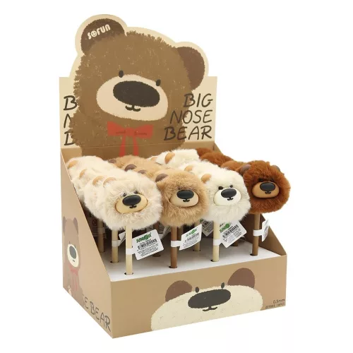 Zseléstoll JUNIOR radírozható 0,7mm pom-pom formával Nose Bear