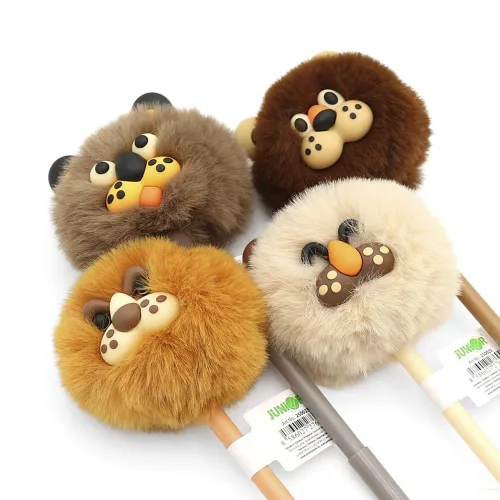 Zseléstoll JUNIOR radírozható 0,7mm pom-pom formával Lion