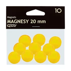 Táblamágnes GRAND 20mm sárga 10 darabos