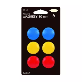 Táblamágnes GRAND 30mm 6 darabos vegyes színű