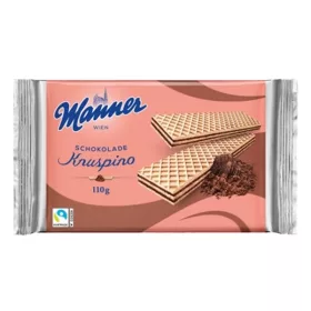 Töltött ostya MANNER Knuspino csokoládés 110 g