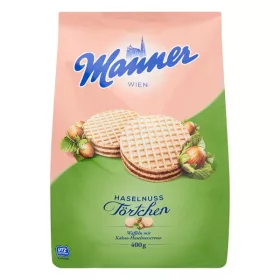 Töltött ostya MANNER Törtchen mogyorós 400 g