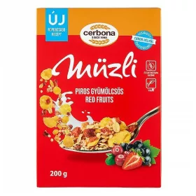 Müzli CERBONA piros gyümölcsös dobozos 200 g