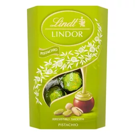   Csokoládé LINDT Lindor Pistachio tejcsokoládé golyók díszdobozban 200 g
