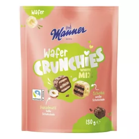 Töltött ostya MANNER Wafer Crunchies White Mix 130 g