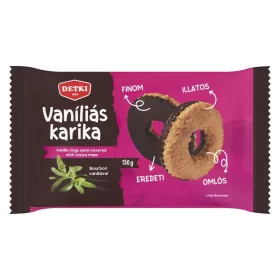   Keksz DETKI vaniliás karika étcsokoládés bevonóval 150 g