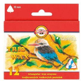   Viaszkréta KOH-I-NOOR háromszögletű aquarell 12-es készlet 10 mm