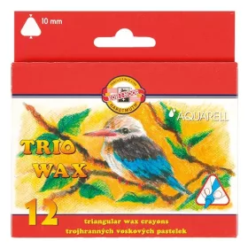   Viaszkréta KOH-I-NOOR háromszögletű aquarell 12-es készlet 10 mm