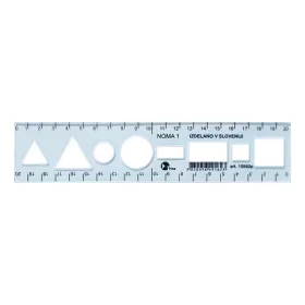 Sablon vonalzó OPTIMA kék 20cm